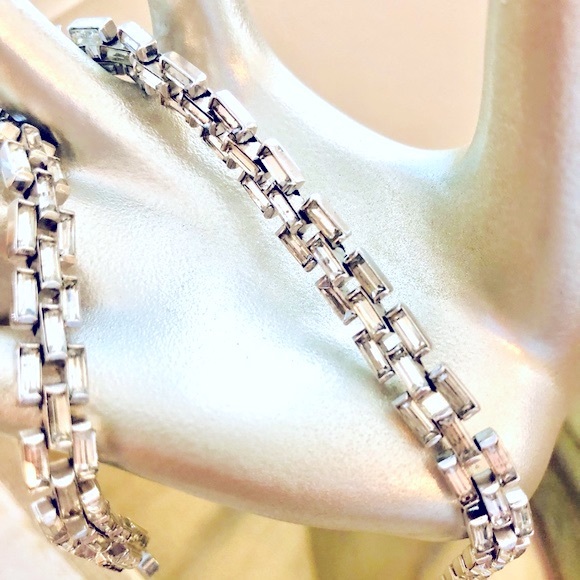 Vintage Rare CROWN TRIFARI Baguette Rhinestone Necklace - Picture 10 of 17